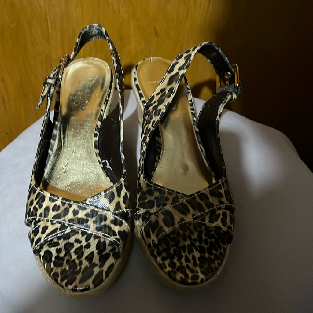 Leopard Print Wedge Heels